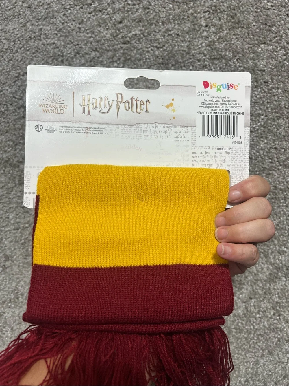 Disguise Harry Potter Gryffindor House Scarf costume New